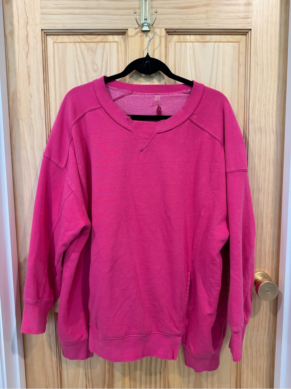 FP Movement by Free People Hot Pink Oversized Crewneck Sweatshirt